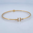 Bracelet Hoop T 5gr / 7 in / 18K Yellow Gold +4 &