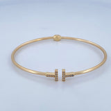 Bracelet Hoop T 5gr / 7 in / 18K Yellow Gold +4 &