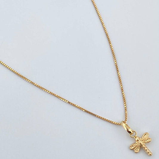 Set Venetian Chain 1.85gr/45cm/0.7mm+ Pendant 0.35gr/1.4cm Pierced 18K Gold (Offer) &
