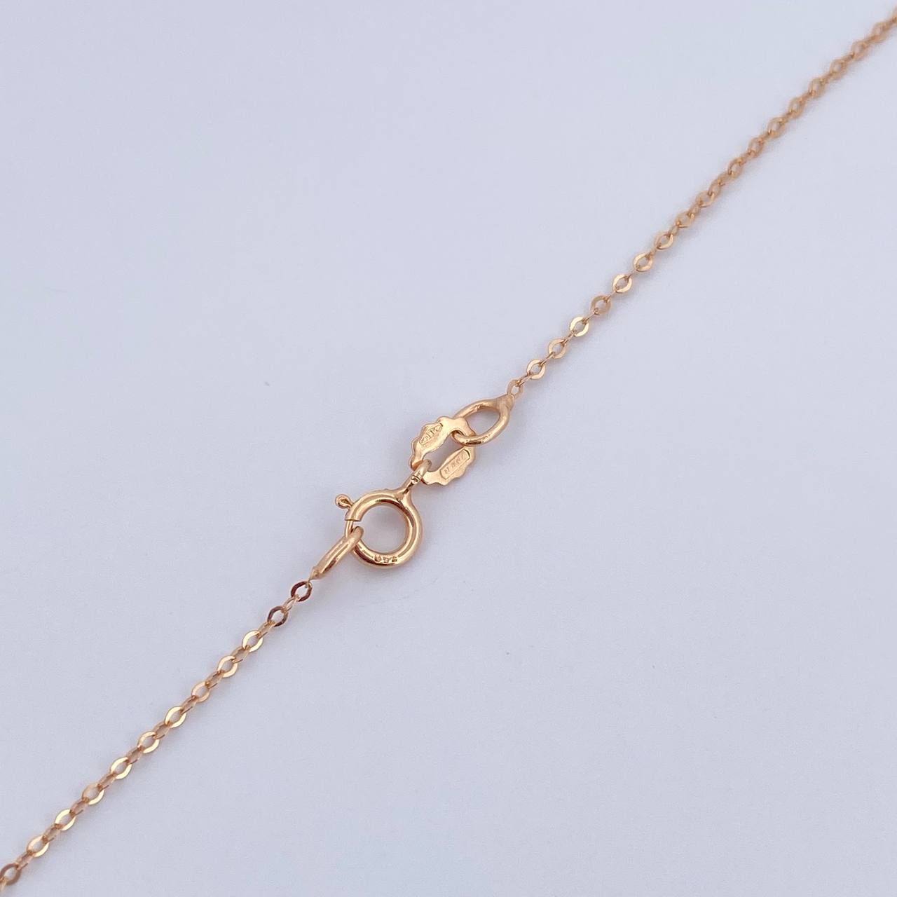 Set Classic Link Chain 0.85gr/45cm/0.8mm + Pendant 0.4gr/1cm Stamped 18K Gold (Offer) &