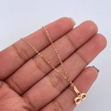 Set Classic Link Chain 0.85gr/45cm/0.8mm + Pendant 0.4gr/1cm Stamped 18K Gold (Offer) &