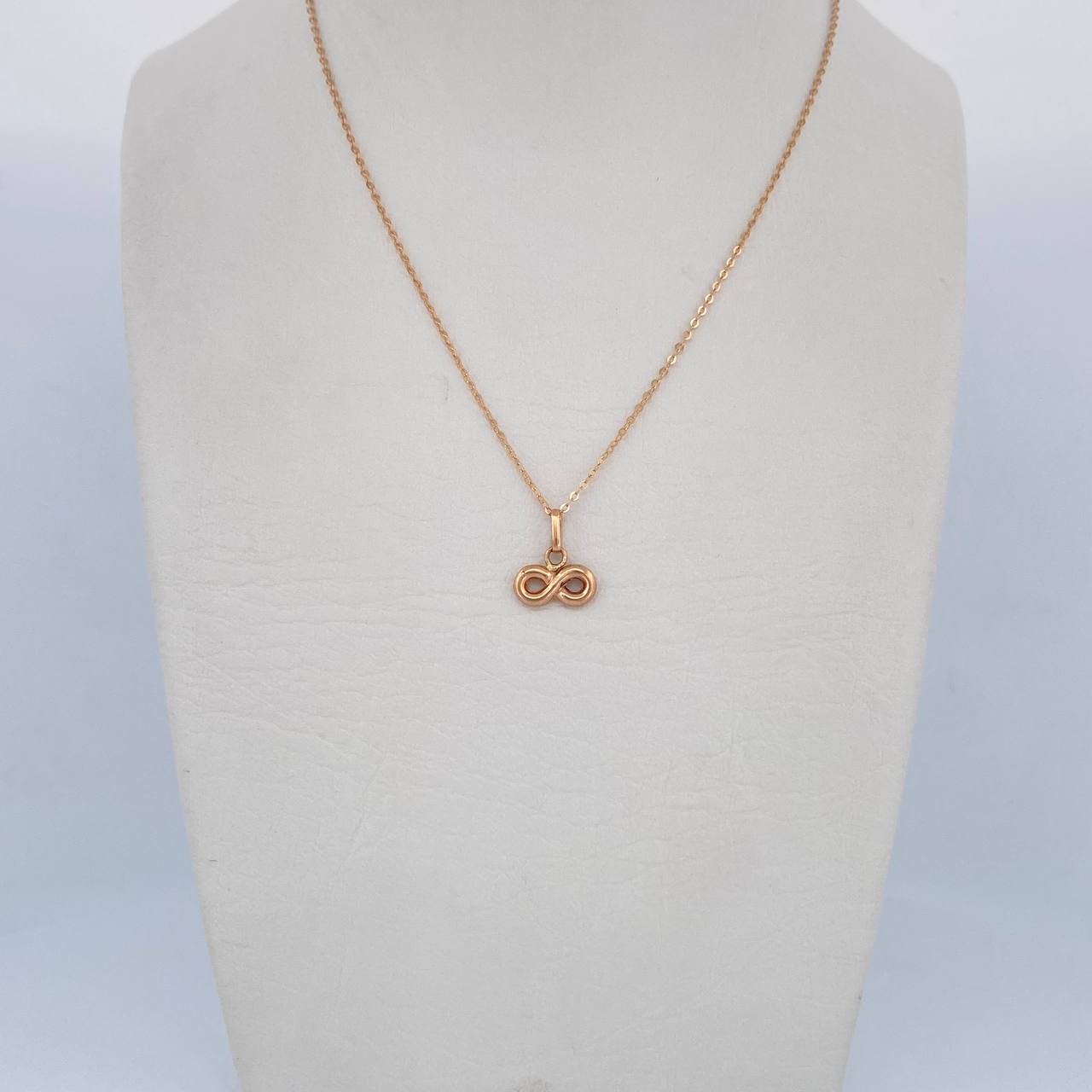 Set Classic Link Chain 0.85gr/45cm/0.8mm + Pendant 0.4gr/1cm Stamped 18K Gold (Offer) &