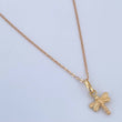 Set Cadena Aro Seguido 0.85gr/45cm/0.6mm + Dije Libelula 0.35gr/1.4cm Troquelado Oro 18K (Oferta) &