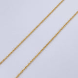 Set Cadena Singapur 1.15gr/50cm/0.8mm + Dije Divino Niño 0.3gr/ 1.4cm Troquelado Oro 18K (Oferta) &