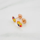 Topos Balón De Fútbol 0.7 g / in / 6.8 mm Oro Rosa 18K