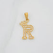 Dije Corona Letra R 1.6 g / 1 in Oro Amarillo 18K