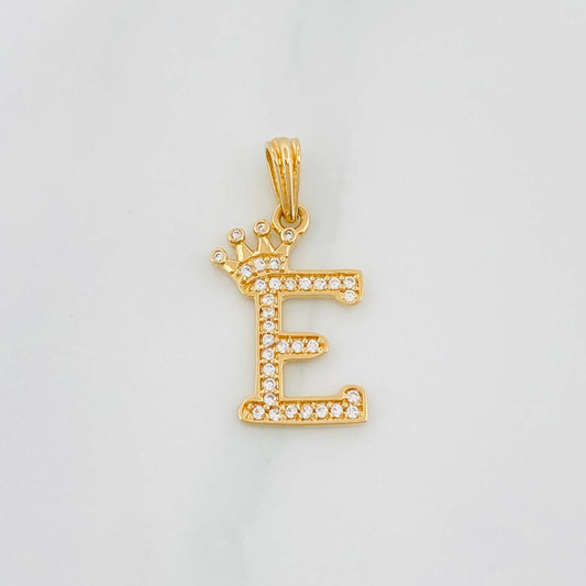 Dije Corona Letra E 1.3 g / 1 in Oro Amarillo 18K