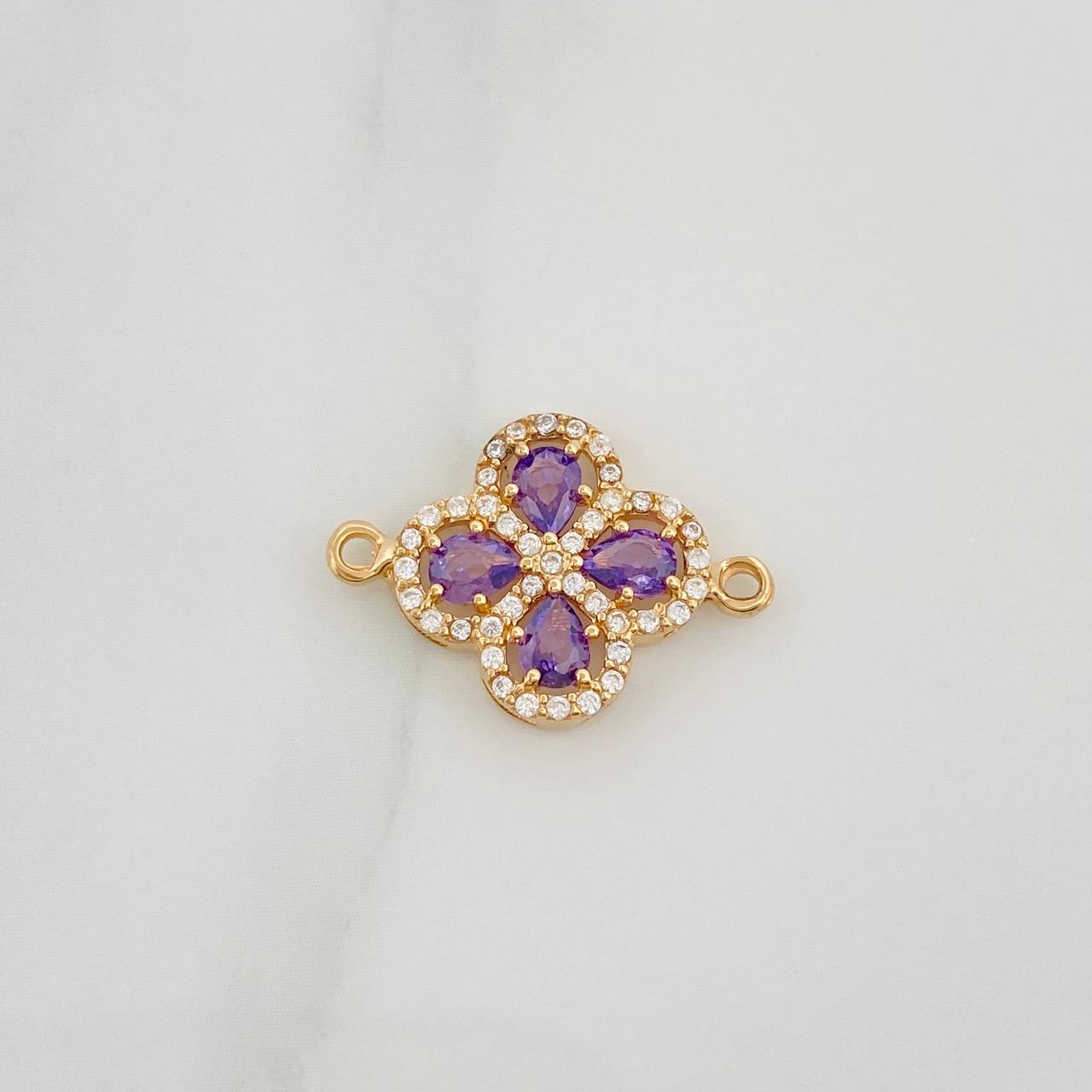Herraje Trebol 1.7 g / 3/4 in Oro Amarillo 18K