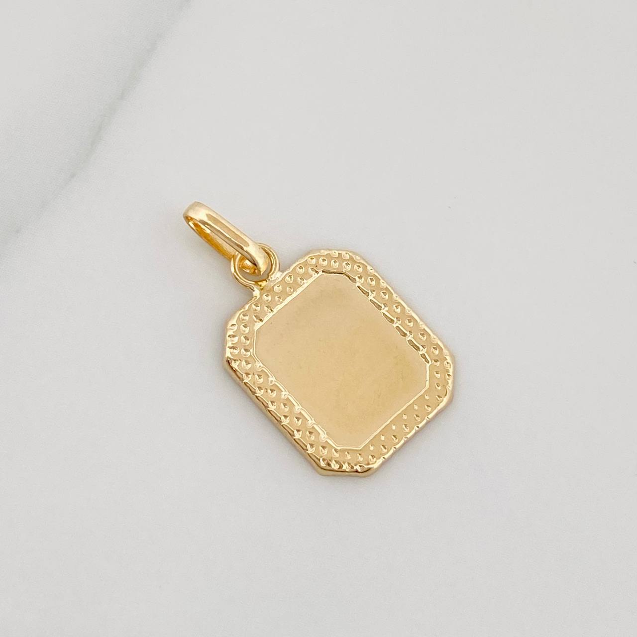 Pendant Bordered Plate 0.55 g / 3/4 in Yellow Gold 18K