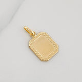 Pendant Bordered Plate 0.55 g / 3/4 in Yellow Gold 18K