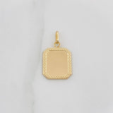 Pendant Bordered Plate 0.7 g / 1 in Yellow Gold 18K