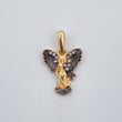 Pendant San Miguel Archangel 1.55gr / 2.1cm White Zirconia Two-tone Black Yellow 18K &