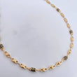 Rustic Chain Barrel 11gr / 51.5cm / 4.6mm Black Rubber Dotted 18K Yellow Gold $