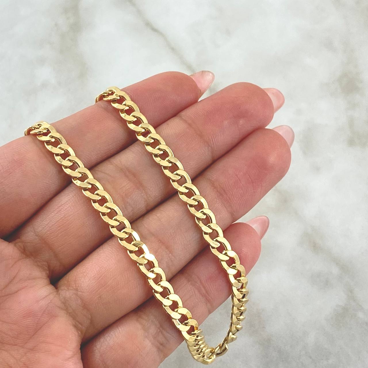 Cadena Cubana 11.3gr / 62cm / 5mm Oro Amarillo +0 18K *