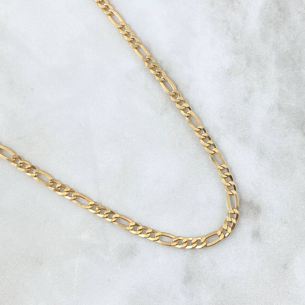 Figaro Chain 7.1gr / 60cm / 4.5mm Yellow Gold +0 18K *
