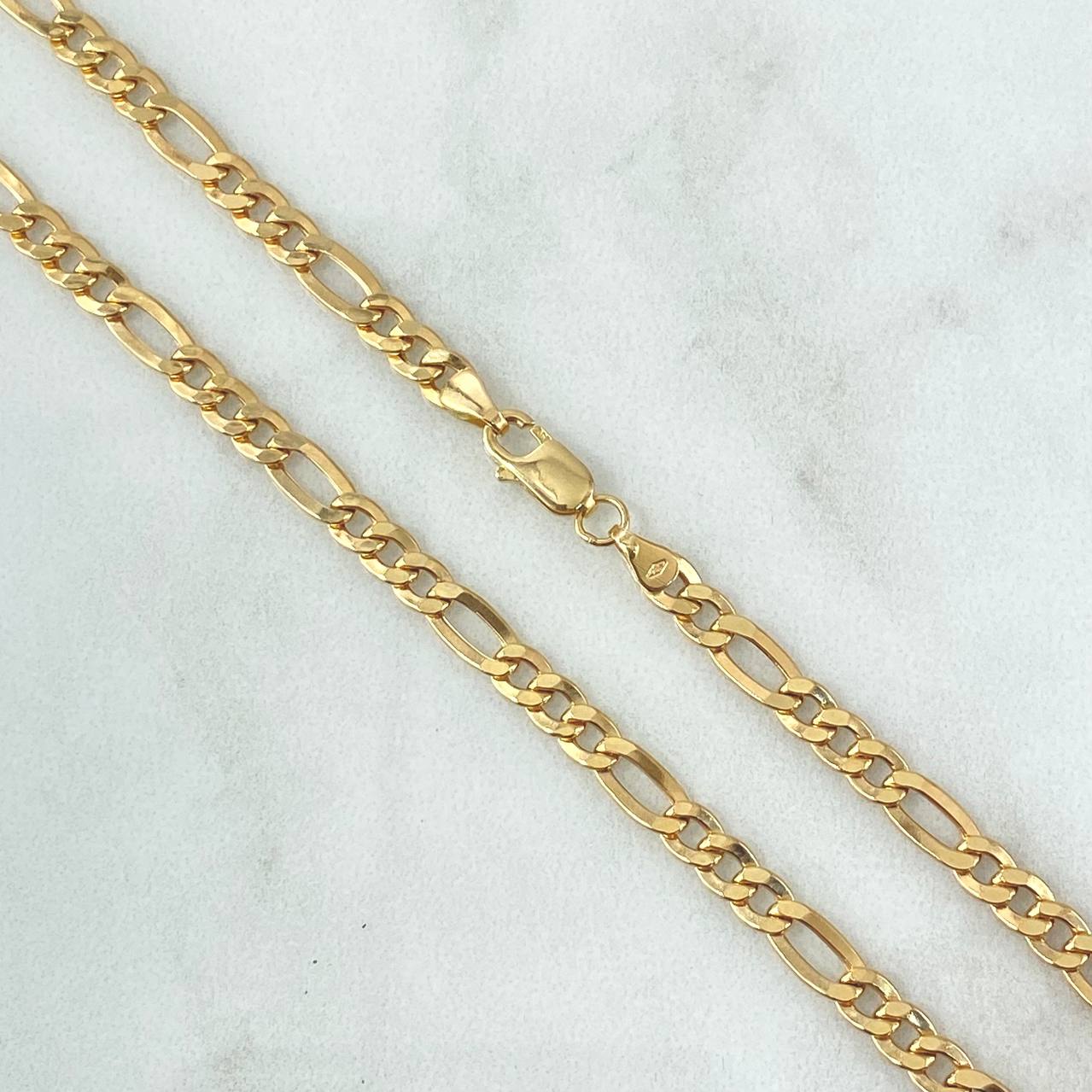 Cadena Figaro 12.05gr / 60cm / 4.8mm Oro Amarillo +0 18K ©