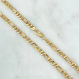 Cadena Figaro 12.05gr / 60cm / 4.8mm Oro Amarillo +0 18K ©