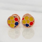 Topos Balón De Fútbol 0.7 g / in / 6.8 mm Oro Rosa 18K