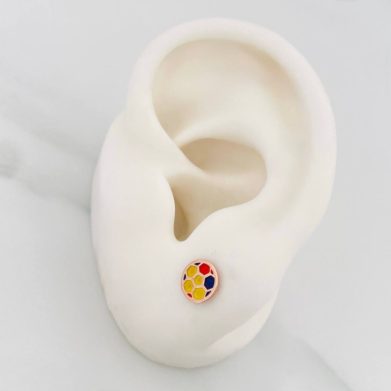 Topos Balón De Fútbol 0.7 g / in / 6.8 mm Oro Rosa 18K