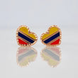 Topos Corazón Tricolor 0.75 g / in / 8 mm Oro Rosa 18K