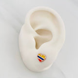 Topos Corazón Tricolor 0.7 g / in / 8 mm Oro Rosa 18K