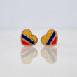 Topos Corazón Tricolor 0.75 g / in / 8 mm Oro Rosa 18K
