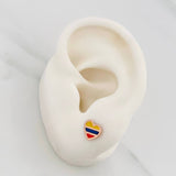 Topos Corazón Tricolor 0.75 g / in / 8 mm Oro Rosa 18K