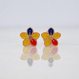 Topos Flor Tricolor 0.7 g / in / 7.4 mm Oro Rosa 18K
