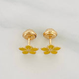 Topos Flor 0.7 g / in / 7.4 mm Oro Amarillo 18K