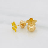 Topos Flor 0.7 g / in / 7.4 mm Oro Amarillo 18K