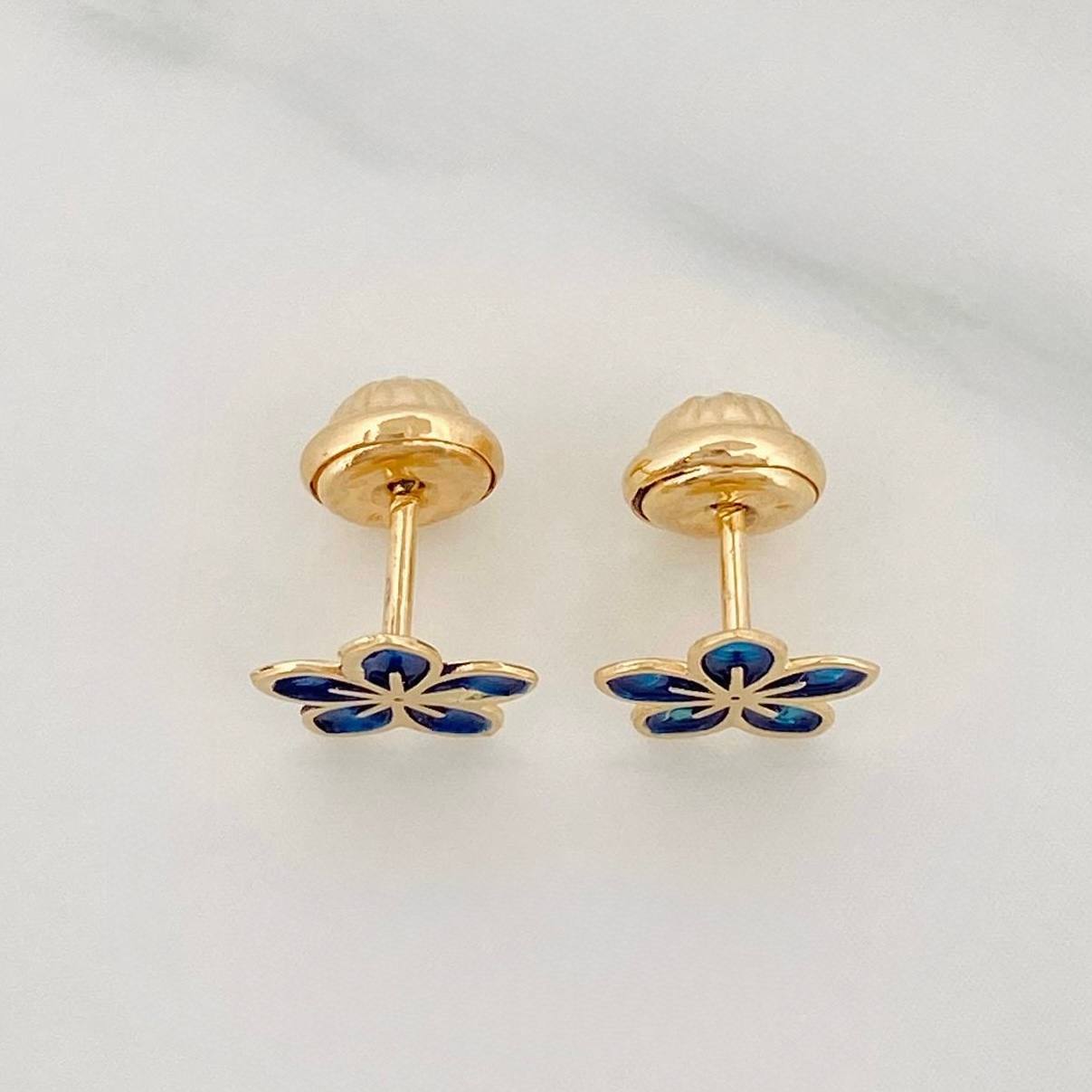 Topos Flor 0.7 g / in / 7.4 mm Oro Amarillo 18K