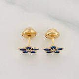 Topos Flor 0.7 g / in / 7.4 mm Oro Amarillo 18K