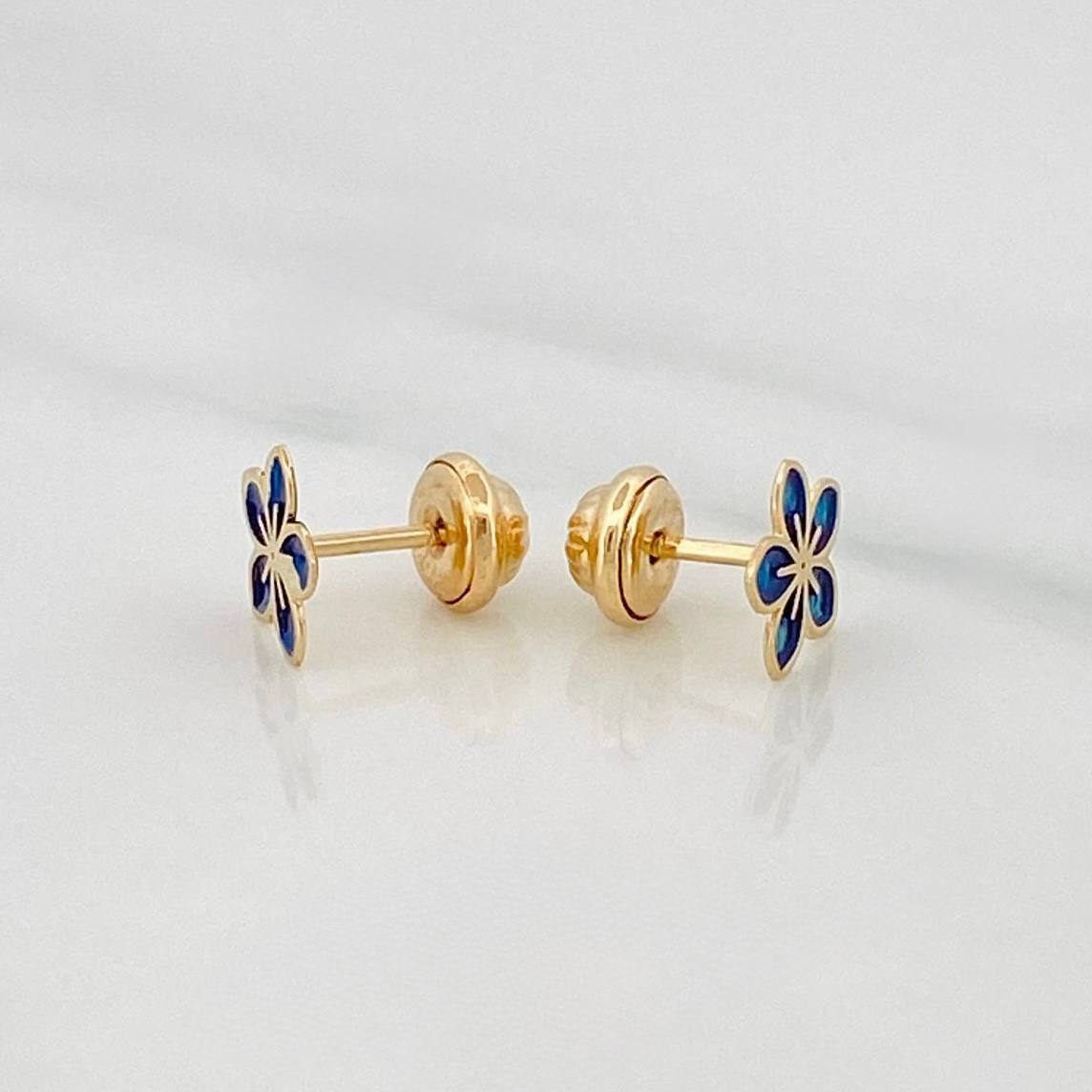 Topos Flor 0.7 g / in / 7.4 mm Oro Amarillo 18K