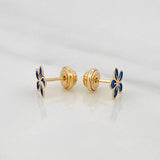 Topos Flor 0.7 g / in / 7.4 mm Oro Amarillo 18K