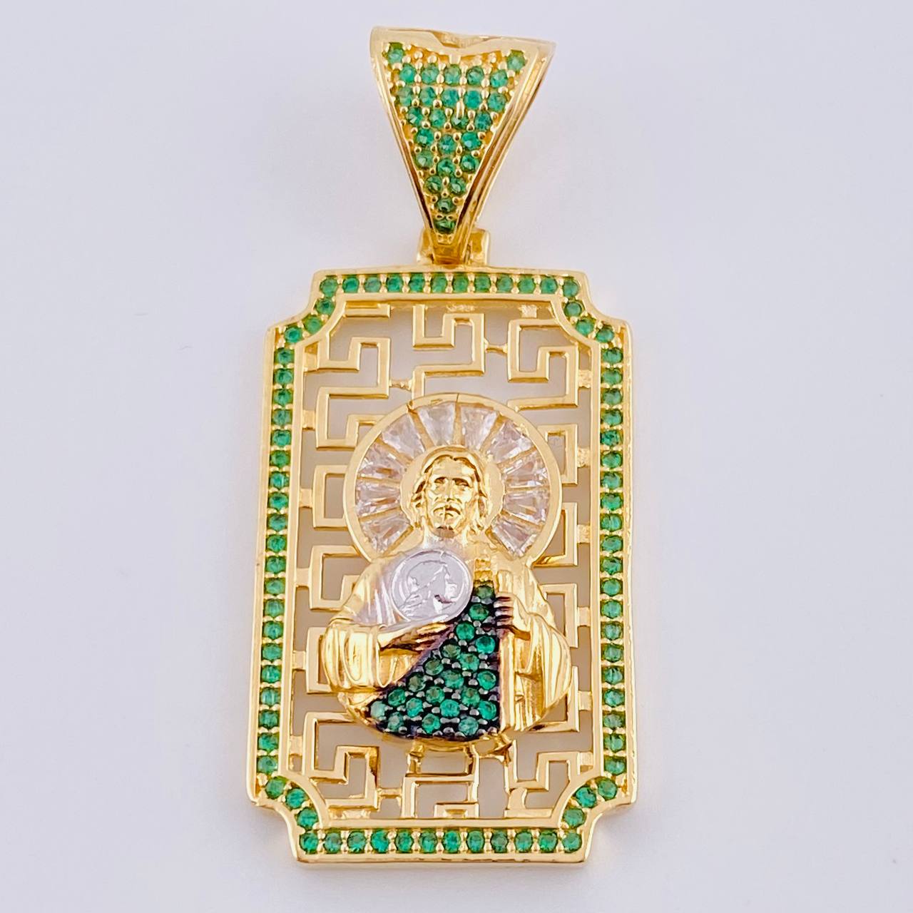 Dije Placa San Judas 8.3 g / 1 3/4 in Oro Amarillo 18K