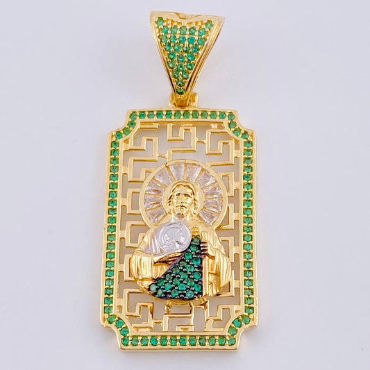 Dije Placa San Judas 8.3 g / 1 3/4 in Oro Amarillo 18K