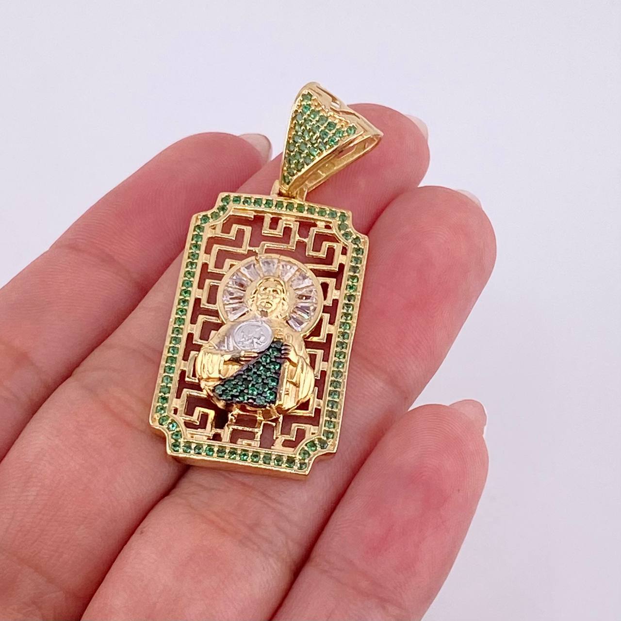 Dije Placa San Judas 8.3 g / 1 3/4 in Oro Amarillo 18K