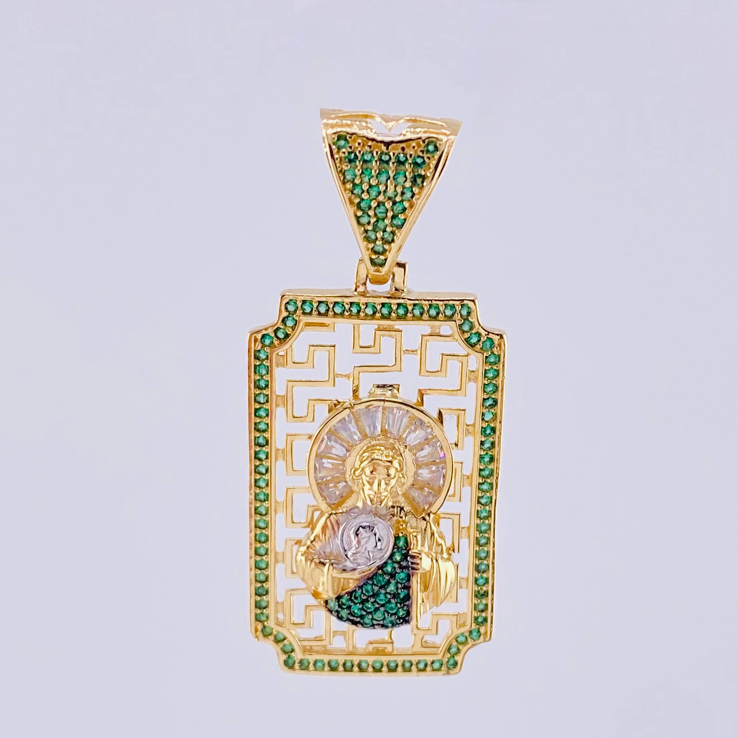 Dije Placa San Judas 8.3 g / 1 3/4 in Oro Amarillo 18K