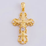 Pendant Cross Christ 6.05 g / 1 3/4 in Yellow Gold 18K