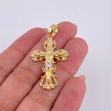 Pendant Cross Christ 6.05 g / 1 3/4 in Yellow Gold 18K