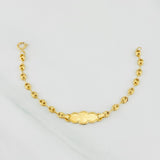 Pulso Bebé Gc Placa Nube 1.9g / 5 3/4 in / 3.46mm Oro Amarillo 18K