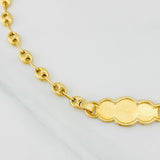 Pulso Bebé Gc Placa Nube 1.9g / 5 3/4 in / 3.46mm Oro Amarillo 18K