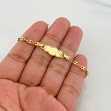 Pulso Bebé Gc Placa Nube 1.9g / 5 3/4 in / 3.46mm Oro Amarillo 18K