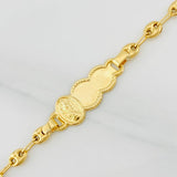 Pulso Bebé GC Placa Nube Virgen Guadalupe 2.35g / 7 in / 3.8mm Oro Amarillo 18K