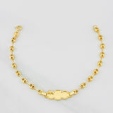 Baby Bracelet GC Dolphin Plate 2g / 6 in / 3.54mm Yellow Gold 18K