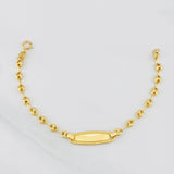 Pulso Bebé GC Placa Rectangular Trenzada 1.95g / 6 in / 3.49mm Oro Amarillo 18K