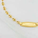Pulso Bebé GC Placa Rectangular Trenzada 1.95g / 6 in / 3.49mm Oro Amarillo 18K