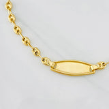 Baby Bracelet GC Oval Plate 2g / 5 1/2 in / 3.49mm Yellow Gold 18K