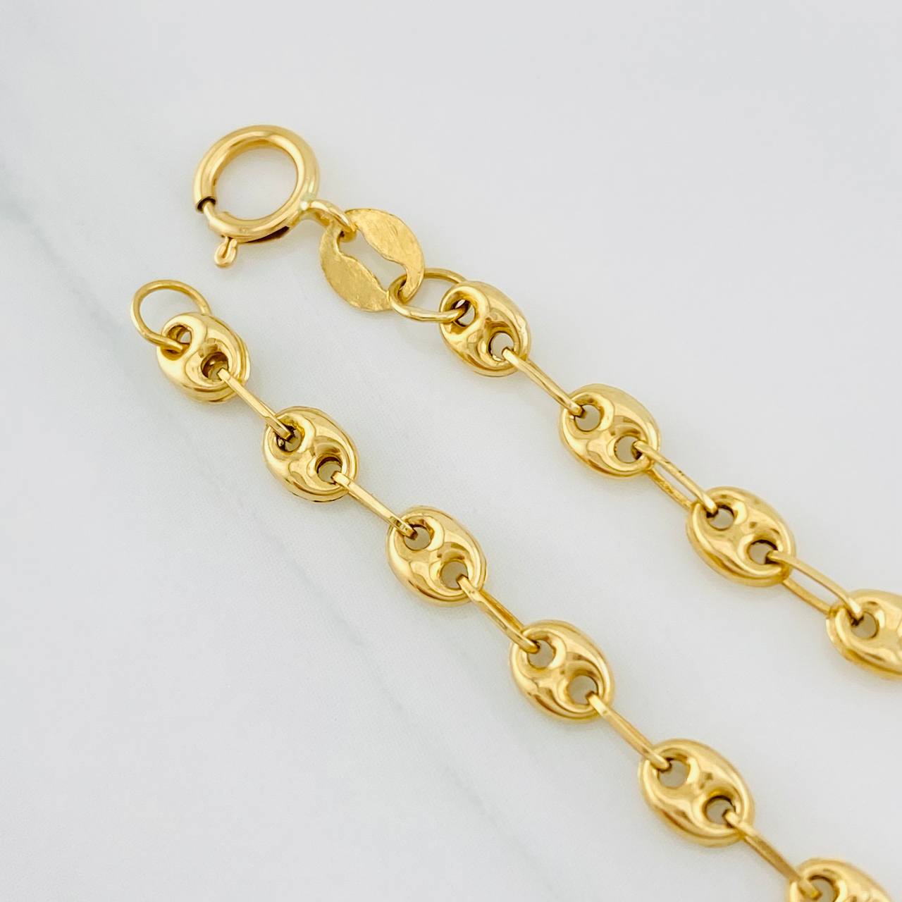 Baby Bracelet GC Oval Plate 2g / 5 1/2 in / 3.49mm Yellow Gold 18K
