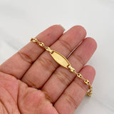 Baby Bracelet GC Oval Plate 2g / 5 1/2 in / 3.49mm Yellow Gold 18K